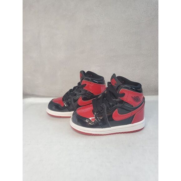 Jordan Other - Air Jordan 1 Retro High OG TD 'Patent Bred'  Infant Size  4c Uk 3.5 ( 12 Month)